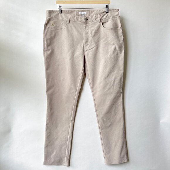 Peter Millar Comfort 5 pockets pants, beige, Size 38/32 M53 - Picture 2 of 13